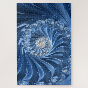 Puzzle mit blauen Diamanten