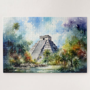 Puzzle mit Chichen Itza, Mexiko.