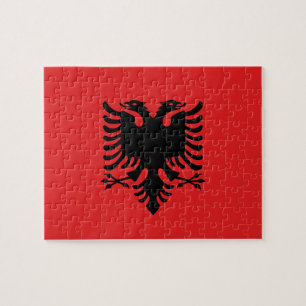 Puzzle mit der Flagge Albaniens