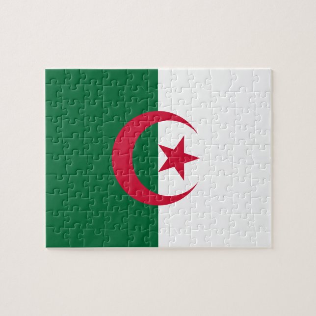 Puzzle mit der Flagge Algeriens (Horizontal)