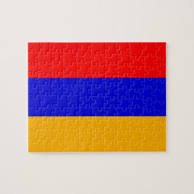 Puzzle mit der Flagge Armeniens (Horizontal)