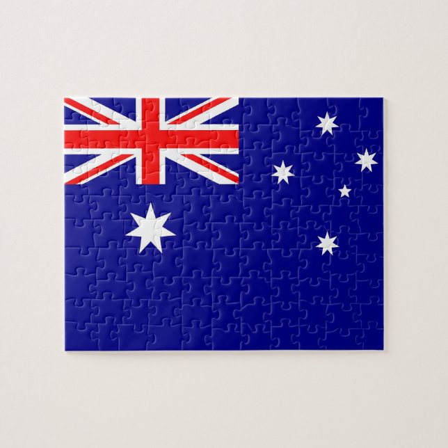 Puzzle mit der Flagge Australiens (Horizontal)