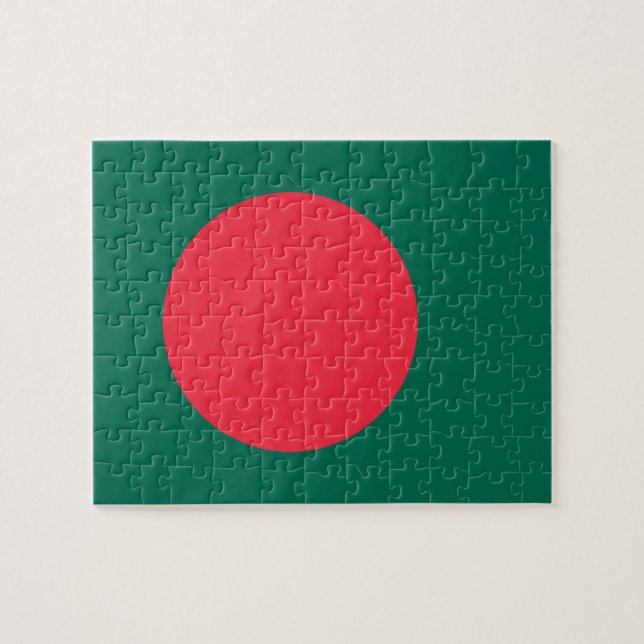 Puzzle mit der Flagge Bangladeschs (Horizontal)