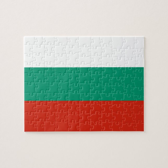 Puzzle mit der Flagge Bulgariens (Horizontal)