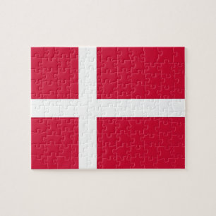 Puzzle mit der Flagge Dänemarks