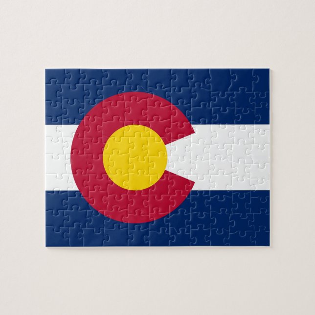 Puzzle mit der Flagge des Colorado-Staat (Horizontal)