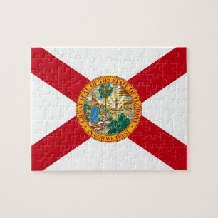Puzzle mit der Flagge des Staat von Florida