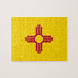 Puzzle mit der Flagge des Staat von New Mexico