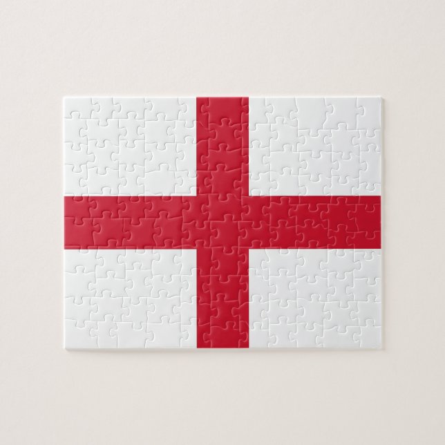 Puzzle mit der Flagge Englands (Horizontal)