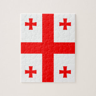 Puzzle mit der Flagge Georgiens