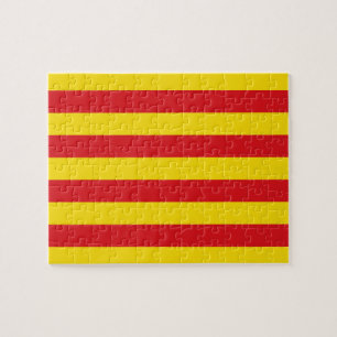 Puzzle mit der Flagge Kataloniens, Spanien