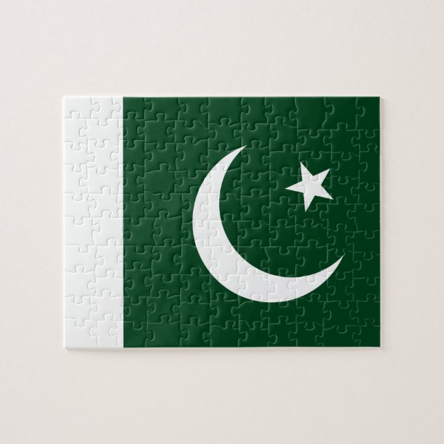 Puzzle mit der Flagge Pakistans (Horizontal)