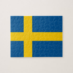 Puzzle mit der Flagge Schwedens