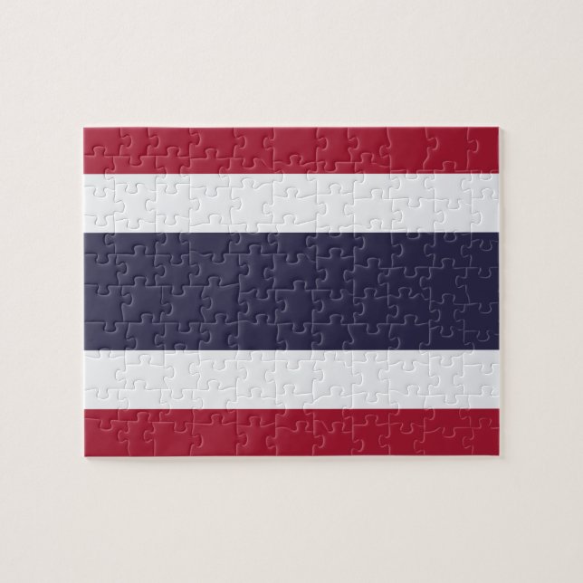 Puzzle mit der Flagge Thailands (Horizontal)