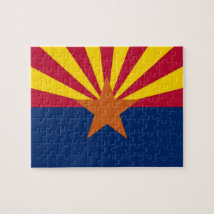Puzzle mit der Flagge von Arizona Staat