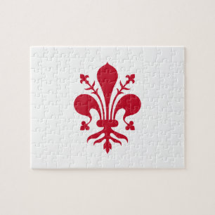 Puzzle mit der Flagge von Florenz, Toskana