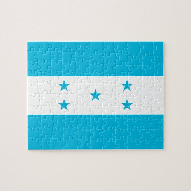Puzzle mit der Flagge von Honduras (Horizontal)