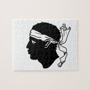 Puzzle mit der Flagge von Korsika