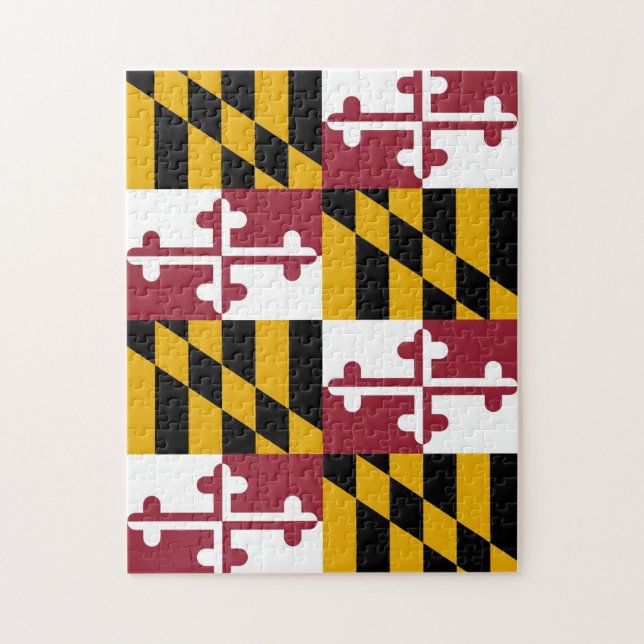 Puzzle mit der Flagge von Maryland Staat (Vertikal)