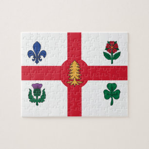Puzzle mit der Flagge von Montreal, Kanada