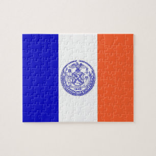 Puzzle mit der Flagge von New York City