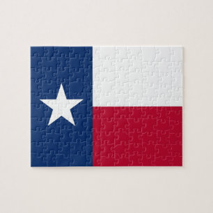 Puzzle mit der Flagge von Texas Staat