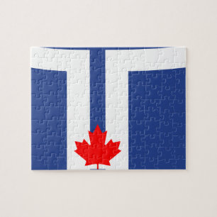 Puzzle mit der Flagge von Toronto, Ontario