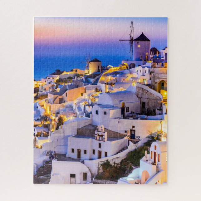 Puzzle mit der Geschenkboxen Oia, Santorini Griech (Vertikal)