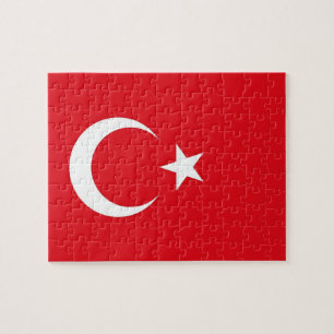 Puzzle mit der türkischen Flagge