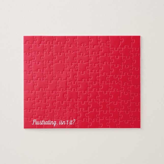 Puzzle mit fester Farbe als Frustrationsgerüst (Horizontal)