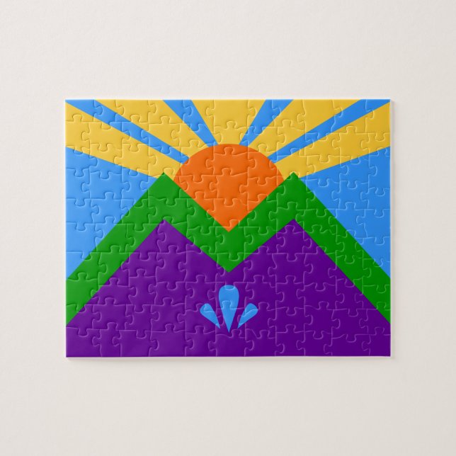 Puzzle mit Flag Manitou Springs, Colorado (Horizontal)