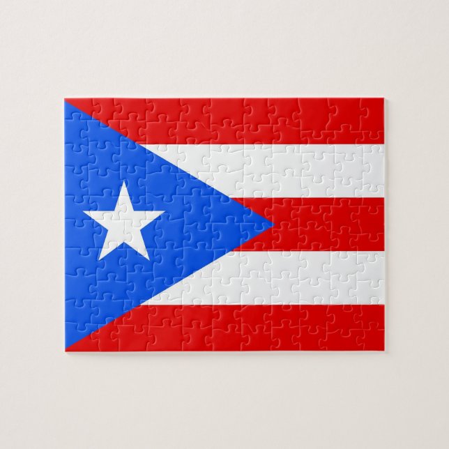 Puzzle mit Flag Puerto Rico Staat (Horizontal)