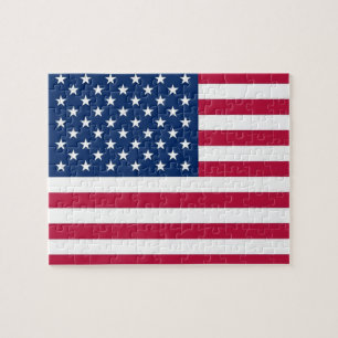 Puzzle mit Flagge der USA