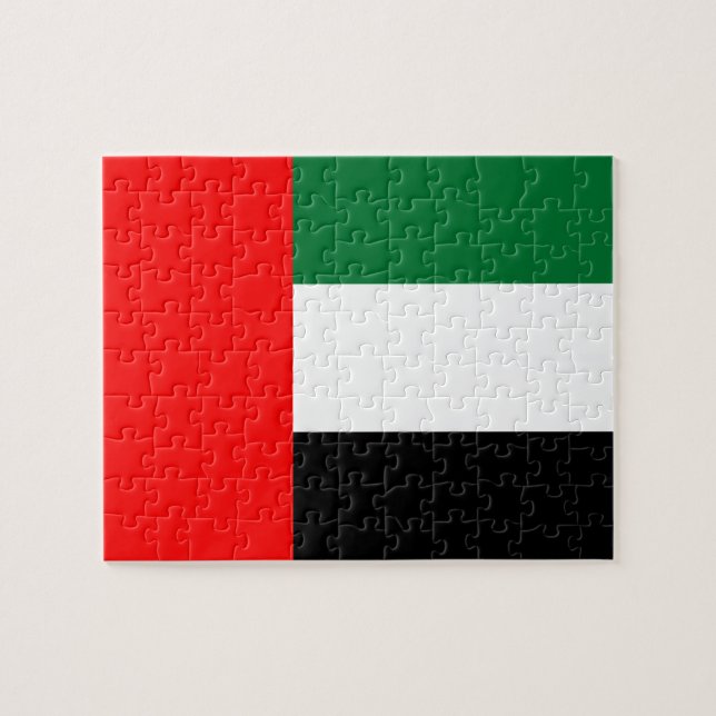 Puzzle mit Flagge der Vereinigten Arabischen Emira (Horizontal)