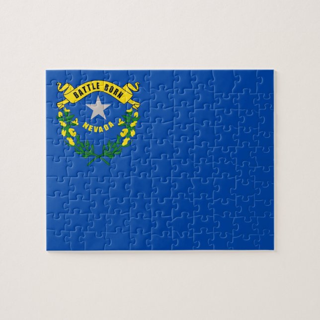 Puzzle mit Flagge des Nevada-Staat (Horizontal)