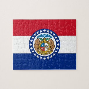 Puzzle mit Flagge des Staat von Missouri