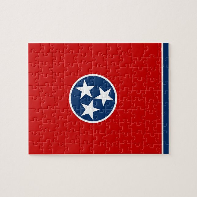 Puzzle mit Flagge des Tennessee-Staat (Horizontal)