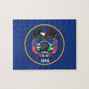 Puzzle mit Flagge des Utah-Staat