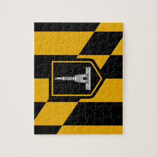 Puzzle mit Flagge von Baltimore Stadt