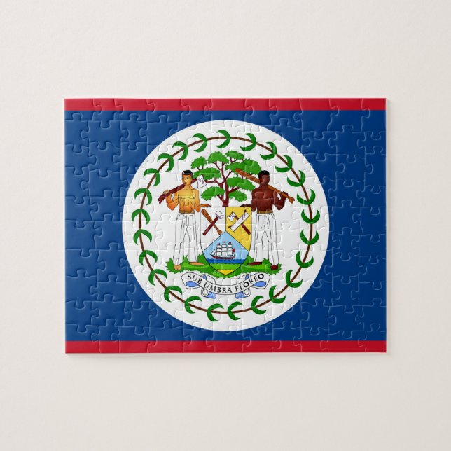 Puzzle mit Flagge von Belize (Horizontal)
