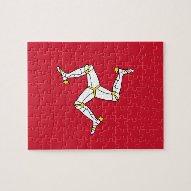 Puzzle mit Isle of Man Flag, Vereinigtes Königreic (Horizontal)