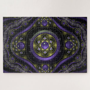 Puzzle mit lila Sphären