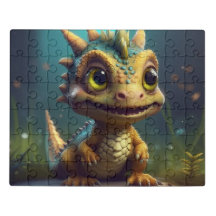 Puzzle mit niedlichem Drachen