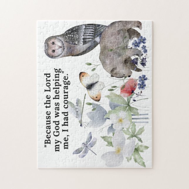 Puzzle mit schönem Vers aus der Bibel (Vertikal)