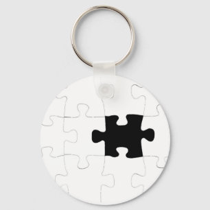 Puzzle mit vermisstem Stück Schlüsselanhänger