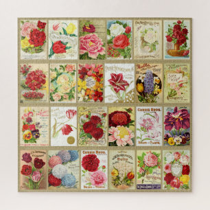 Puzzle mit Vintagen Blume