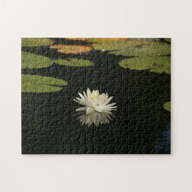 Puzzle mit weißem Lilly-Teich (Horizontal)