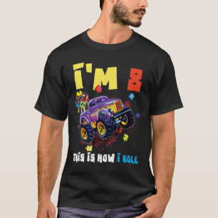 Puzzle Monster Lkw Acht Geboren Autismus Bewusstse T-Shirt
