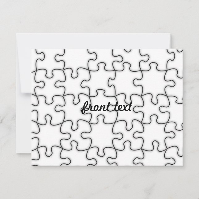 Puzzle-Muster (Bild hinzufügen) Einladung (Vorderseite)