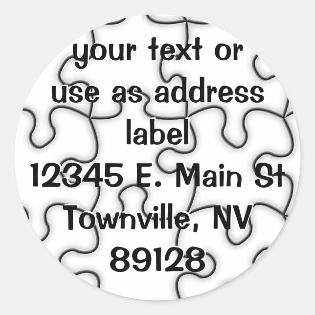 Puzzle-Muster (Bild hinzufügen) Runder Aufkleber (Vorderseite)